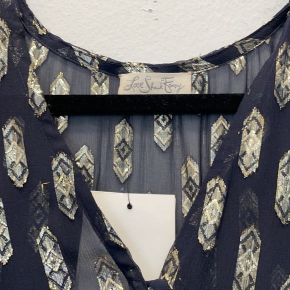 LoveShackFancy navy & gold brand new dress - Picture 4 of 9